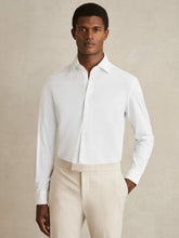 Regular Fit Button-Through Travel Shirt in White | Reiss Onsale