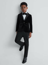3-9 yrs Tuxedo Satin Stripe Trousers in Black | Reiss For Sale