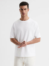 Oversized Garment Dye T-Shirt in White | Reiss Near Me