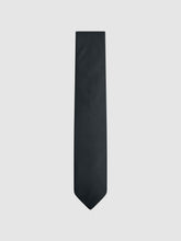 Textured Silk Blend Tie in Navy | Reiss