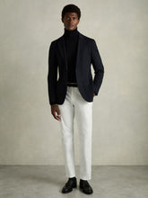 Slim Fit Washed Cotton Blend Chinos in White | Reiss Sale