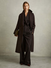 Petite Wool Blend Double Breasted Blindseam Coat in Chocolate | Reiss For Sale