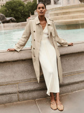 Hooded Insert Trench Coat in Stone | Reiss