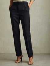 Textured Slim Fit Suit Trousers in Navy | Reiss Discount