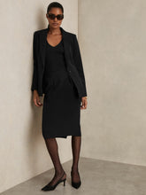 Petite Tailored Midi Suit Skirt in Black | Reiss For Sale