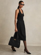 Tailored Midi Suit Skirt in Black | Reiss