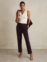 Petite Slim Fit Suit Trousers in Berry | Reiss USA