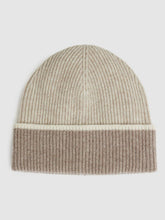 Wool Blend Tipped Beanie in Taupe | Reiss Sale
