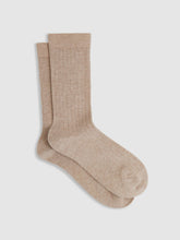 Cotton Blend Ribbed Loafer Socks in Oatmeal | Reiss Near Me