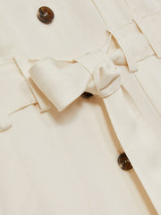4-9 yrs Tie-Waist Collared Dress in Ivory | Reiss Near Me