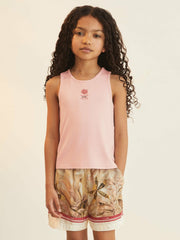 9-13 yrs | NYBG Satin Floral-Print Shorts in Khaki | Reiss Sale