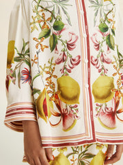 9-13 yrs | NYBG Satin Floral-Print Shirt in Ivory | Reiss Near Me
