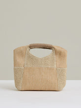 Raffia Patchwork Clutch Bag in Natural | Reiss Onsale