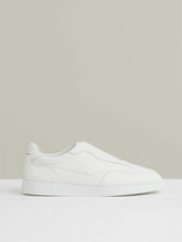Leather Elasticated-Lace Trainers in White | Reiss Near Me