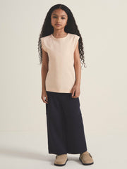 13-14 yrs | Les 100 Ciels Oversize T-Shirt in Peach | Reiss Sale
