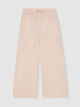 Cotton-Linen Drawstring Trousers in Pink | Reiss