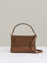 Weave Cross-Body Bag in Tan | Reiss Discount