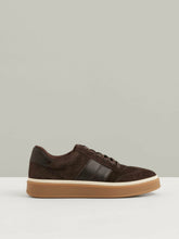 Suede Low-Top Trainers in Chocolate | Reiss US