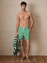 | Ché Stripe Swim Shorts in Green/White | Reiss Near Me