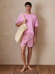 | Ché Stripe Swim Shorts in Pink/White | Reiss