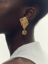 Molten Large Drop Earrings in Gold Tone | Reiss