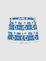 | Ché Sunset-Print Swim Shorts in Blue Multi | Reiss For Sale