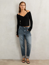 Good American Cuffed Straight-Leg Jeans in Indigo | Reiss USA