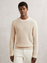 Paige Cotton Waffle-Knit Sweater in Natural | Reiss USA