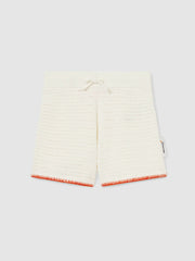3-9 yrs McLaren F1 Team Crochet Shorts in Off White/Orange | Reiss USA