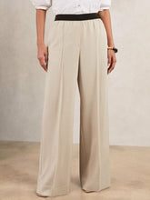 Petite Wide-Leg Elasticated-Waist Trousers in Neutral | Reiss For Sale