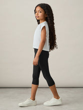 4-9 yrs Three-Quarter Length Leggings in Black | Reiss Onsale