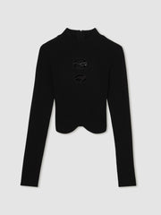 McLaren F1 Team Cut-Out Knit Crop Top in Black | Reiss Sale