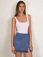Denim Mini Skirt in Indigo Blue | Reiss Sale