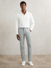 Paige Slim-Fit Stretch Trousers in Moon Shadow Blue | Reiss