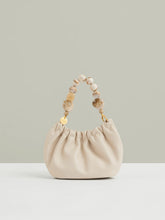 Leather Bead-Handle Pouch Bag in Off White | Reiss Onsale