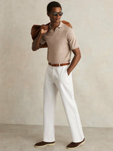 Cotton-Linen Relaxed-Fit Trousers in White | Reiss