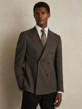 Slim Fit Double Breasted Suit Blazer in Dark Green | Reiss Near Me