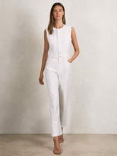 Paige Denim Straight Leg Jumpsuit in Ecru | Reiss Onsale