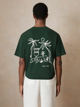 | Ché Cotton Palm-Tree T-Shirt in Green | Reiss USA