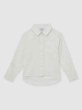 13-14 yrs Linen Roll-Cuff Shirt in Ivory | Reiss Sale