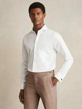 Double-Cuff Two-Fold Cotton Shirt in White | Reiss For Sale