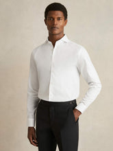 Regular Fit Slim-Fit Cotton Double-Cuff Shirt in White | Reiss