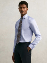 Regular Fit Slim-Fit Cotton-Sateen Shirt in Mid Blue | Reiss Discount