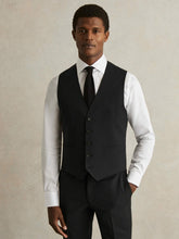 Wool-Blend Slim-Fit Waistcoat in Black | Reiss US