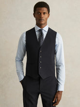 Wool-Blend Slim-Fit Waistcoat in Navy | Reiss USA