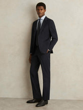 Slim-Fit Wool-Blend Suit Trousers in Navy | Reiss Near Me