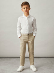 9-13 yrs Slim Fit Casual Chinos in Stone | Reiss Discount