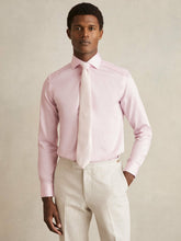 Slim Fit Cotton Sateen Shirt in Pink | Reiss Onsale