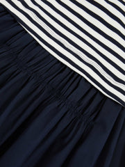 3-9 yrs Cotton Layered Sleeveless Midi Dress in Navy | Reiss For Sale