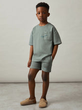 3-9 yrs Cotton Palm-Embroidery Oversize T-Shirt in Washed Sage | Reiss Sale
